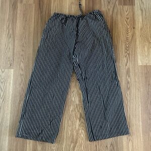 No Boundaries Black and White Striped  Pants